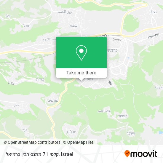 קלפי 71 מתנס רבין כרמיאל map