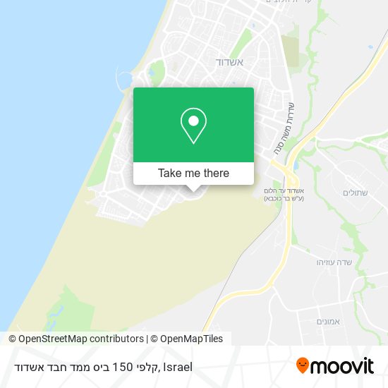 קלפי 150 ביס ממד חבד אשדוד map