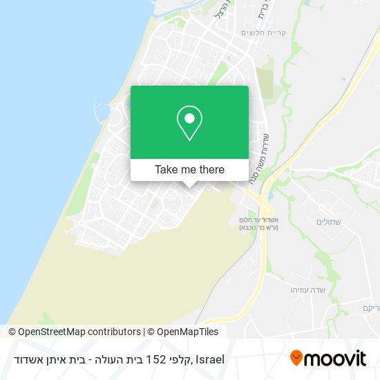 Карта קלפי 152 בית העולה - בית איתן אשדוד