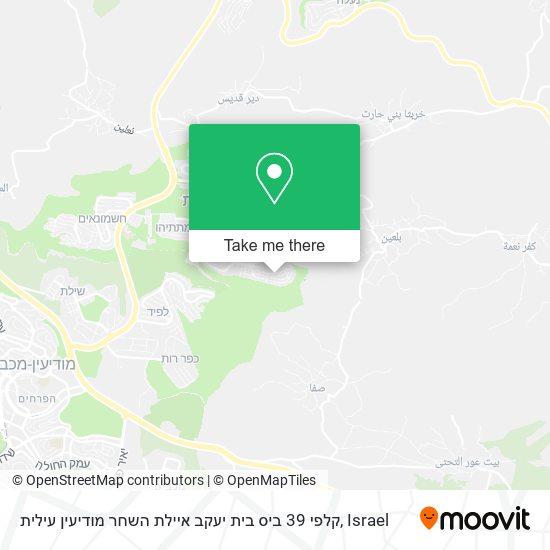 Карта קלפי 39 ביס בית יעקב איילת השחר מודיעין עילית