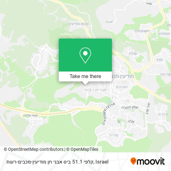 קלפי 51.1 ביס אבני חן מודיעין-מכבים-רעות map