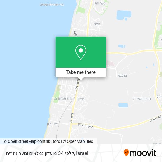 Карта קלפי 34 מועדון גמלאים ונוער נהריה