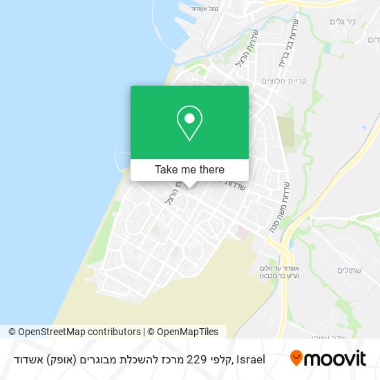 קלפי 229 מרכז להשכלת מבוגרים (אופק) אשדוד map