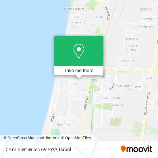 קלפי 69 ביס שורשים נתניה map