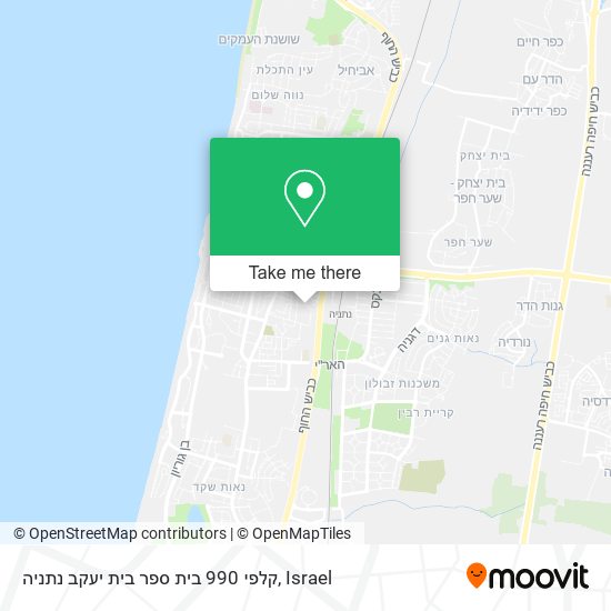 Карта קלפי 990 בית ספר בית יעקב נתניה