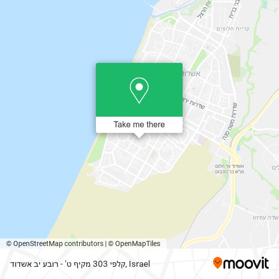 Карта קלפי 303 מקיף ט' - רובע יב אשדוד