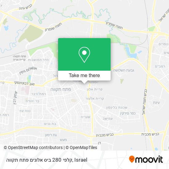 קלפי 280 ביס אלונים פתח תקווה map