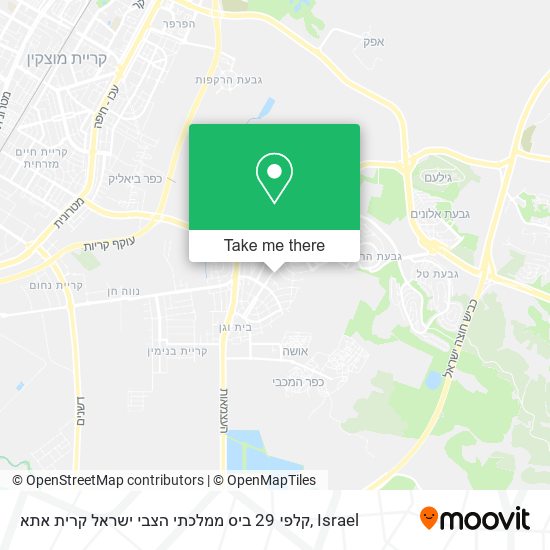 קלפי 29 ביס ממלכתי הצבי ישראל קרית אתא map