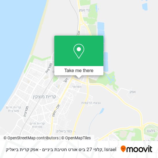 קלפי 27 ביס אורט חטיבת ביניים - אפק קרית ביאליק map