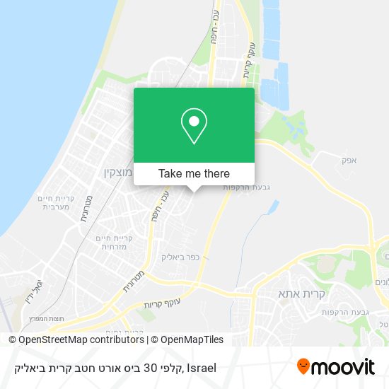 קלפי 30 ביס אורט חטב קרית ביאליק map