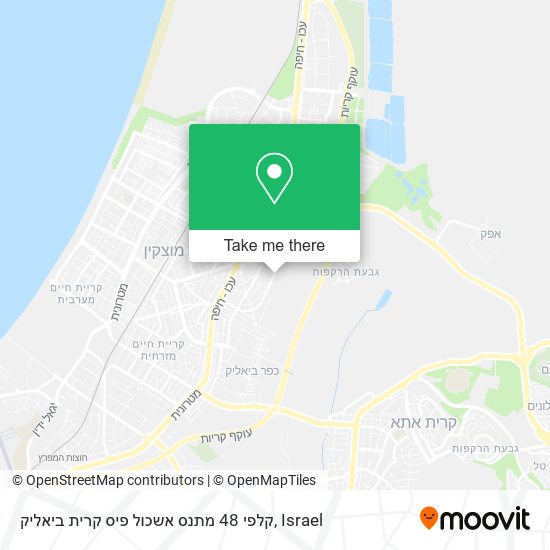 Карта קלפי 48 מתנס אשכול פיס קרית ביאליק