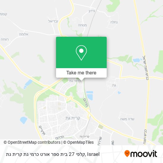 קלפי 27 בית ספר אורט כרמי גת קרית גת map