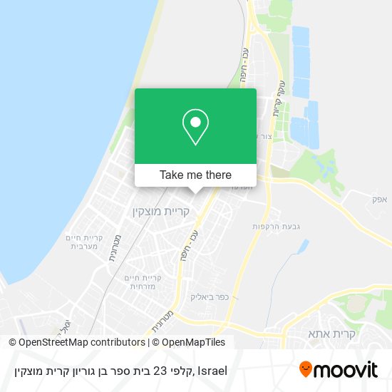 קלפי 23 בית ספר בן גוריון קרית מוצקין map