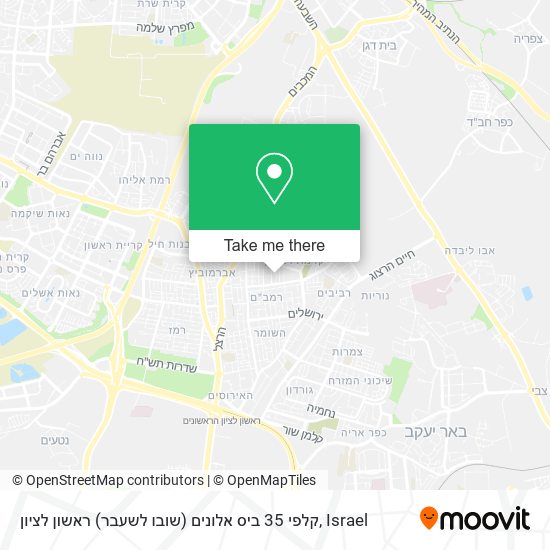 קלפי 35 ביס אלונים (שובו לשעבר) ראשון לציון map