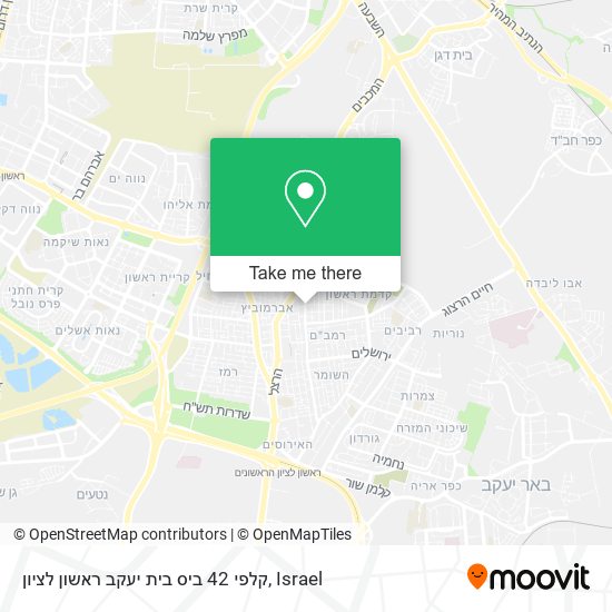 Карта קלפי 42 ביס בית יעקב ראשון לציון