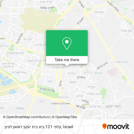 Карта קלפי 121 ביס בית יעקב ראשון לציון