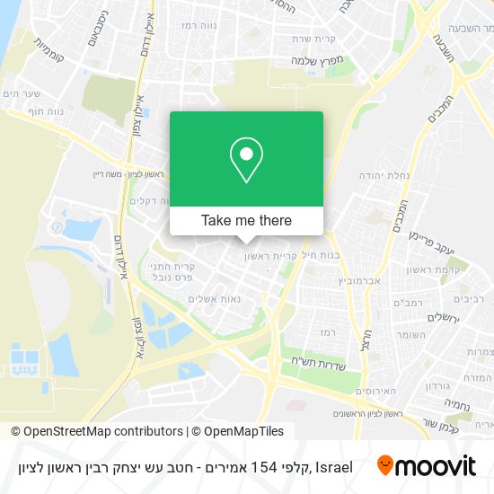 קלפי 154 אמירים - חטב עש יצחק רבין ראשון לציון map