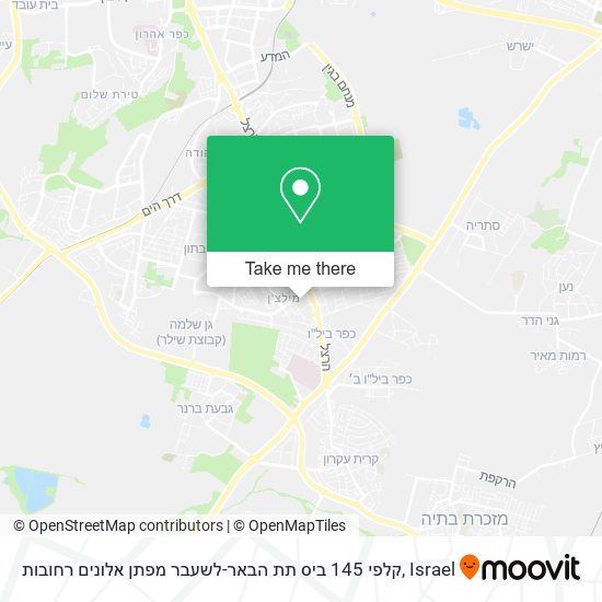 קלפי 145 ביס תת הבאר-לשעבר מפתן אלונים רחובות map