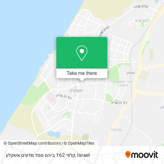 קלפי 162 ביהס ממד מדעים אשקלון map