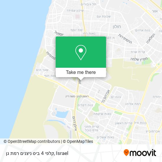 Карта קלפי 4 ביס ניצנים רמת גן