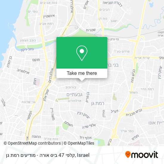Карта קלפי 47 ביס אורה - מודיעים רמת גן