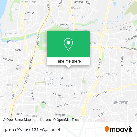 Карта קלפי 131 ביס הלל רמת גן