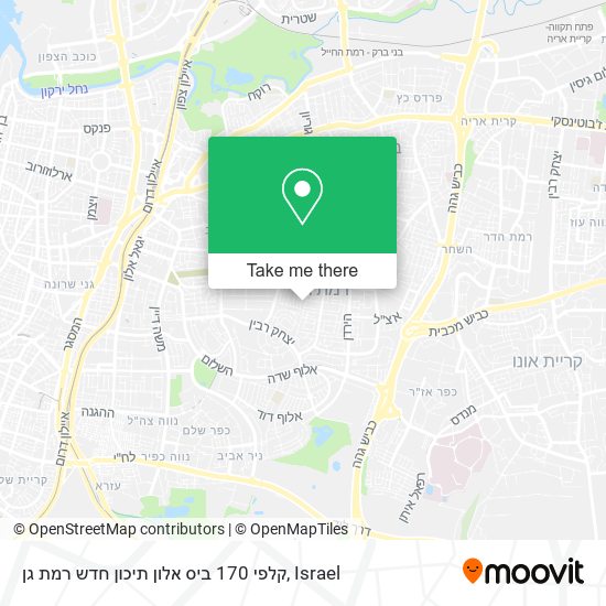 Карта קלפי 170 ביס אלון תיכון חדש רמת גן