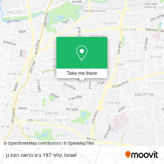 Карта קלפי 187 ביס הרואה רמת גן