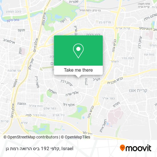 Карта קלפי 192 ביס הרואה רמת גן
