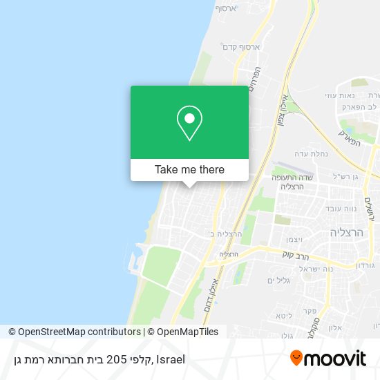 Карта קלפי 205 בית חברותא רמת גן