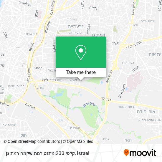 קלפי 233 מתנס רמת שקמה רמת גן map