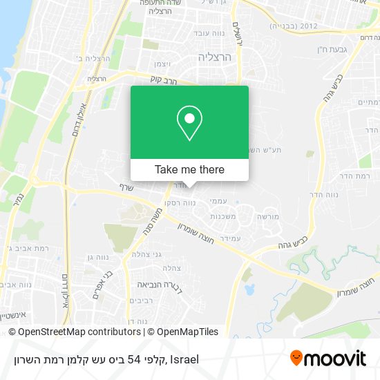 קלפי 54 ביס עש קלמן רמת השרון map