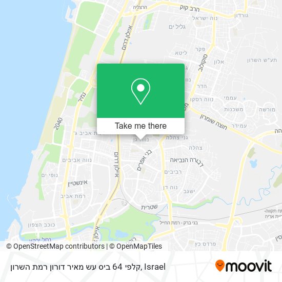 קלפי 64 ביס עש מאיר דורון רמת השרון map