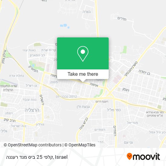 Карта קלפי 25 ביס מגד רעננה