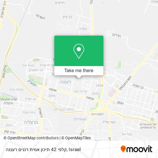 Карта קלפי 42 תיכון אמית רננים רעננה