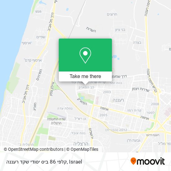 קלפי 86 ביס יסודי שקד רעננה map