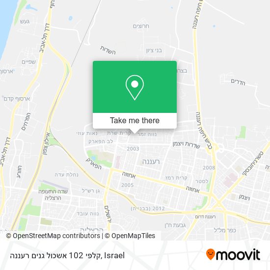 קלפי 102 אשכול גנים רעננה map