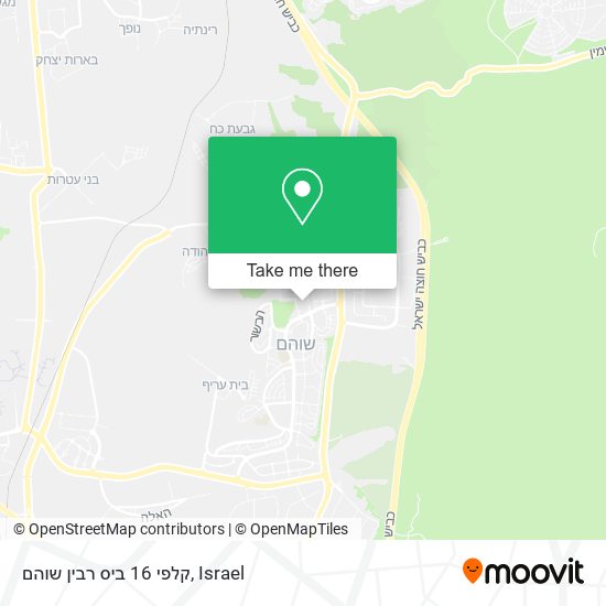 קלפי 16 ביס רבין שוהם map