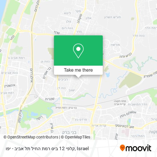 Карта קלפי 12 ביס רמת החיל תל אביב - יפו