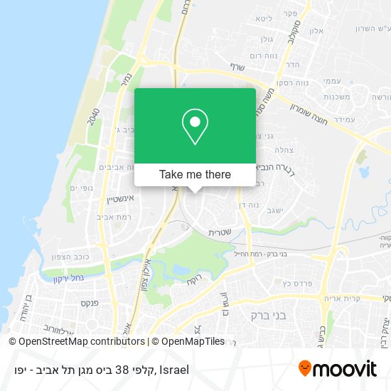 Карта קלפי 38 ביס מגן תל אביב - יפו