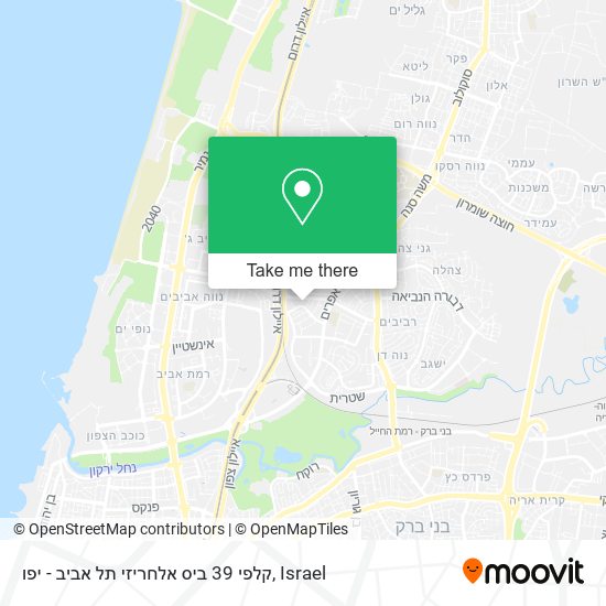 Карта קלפי 39 ביס אלחריזי תל אביב - יפו