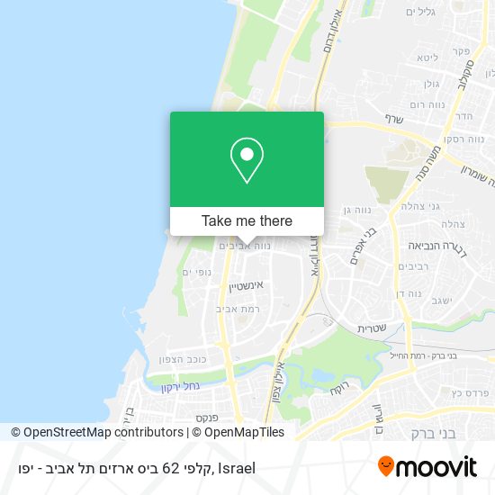 Карта קלפי 62 ביס ארזים תל אביב - יפו
