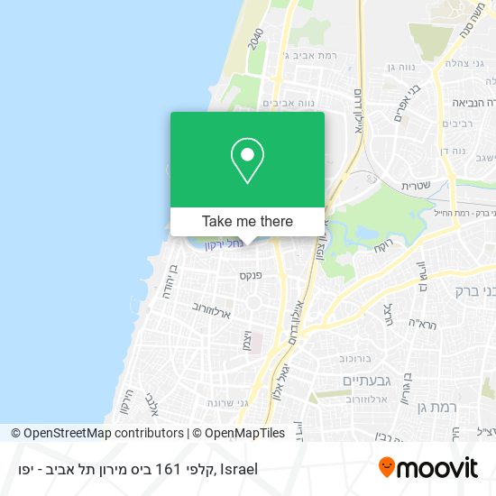Карта קלפי 161 ביס מירון תל אביב - יפו