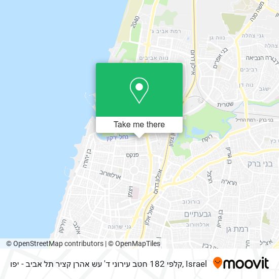 קלפי 182 חטב עירוני ד' עש אהרן קציר תל אביב - יפו map