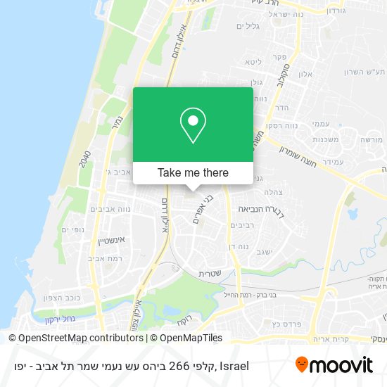 Карта קלפי 266 ביהס עש נעמי שמר תל אביב - יפו