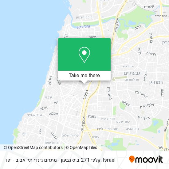 קלפי 271 ביס גבעון - מתחם גינדי תל אביב - יפו map