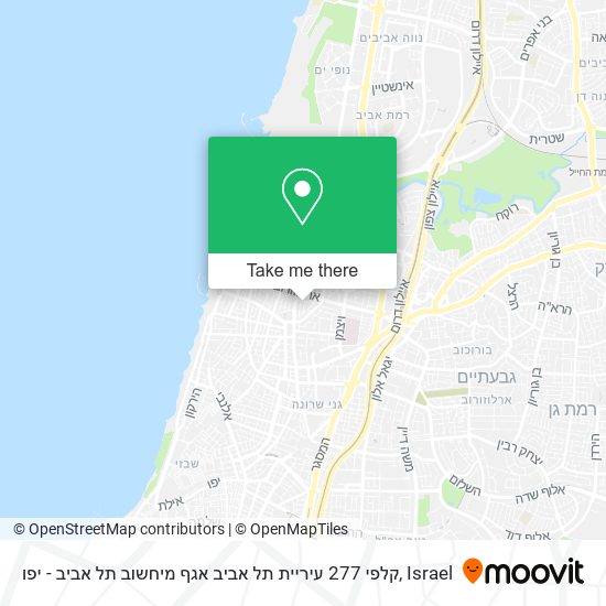 Карта קלפי 277 עיריית תל אביב אגף מיחשוב תל אביב - יפו