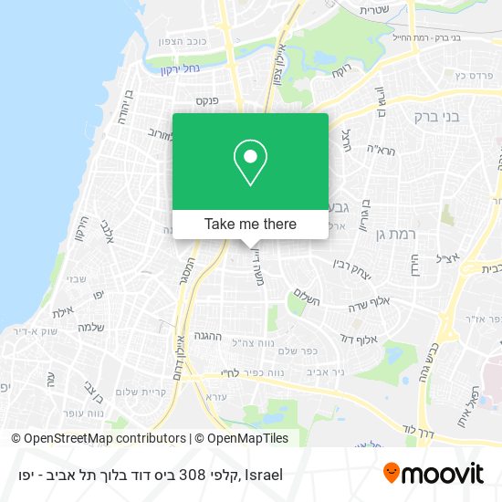 Карта קלפי 308 ביס דוד בלוך תל אביב - יפו