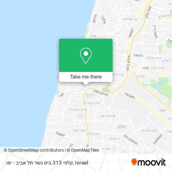 Карта קלפי 313 ביס גשר תל אביב - יפו