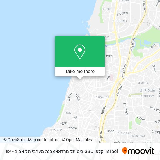 Карта קלפי 330 ביס תל נורדאו-מבנה מערבי תל אביב - יפו